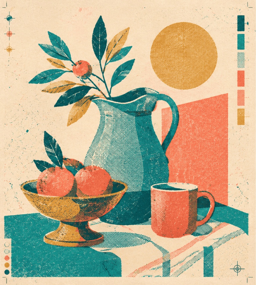 Retro Print style Dropboard artwork